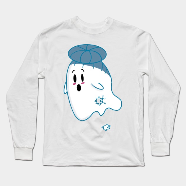 Little Ghost Scattered Long Sleeve T-Shirt by nathalieaynie